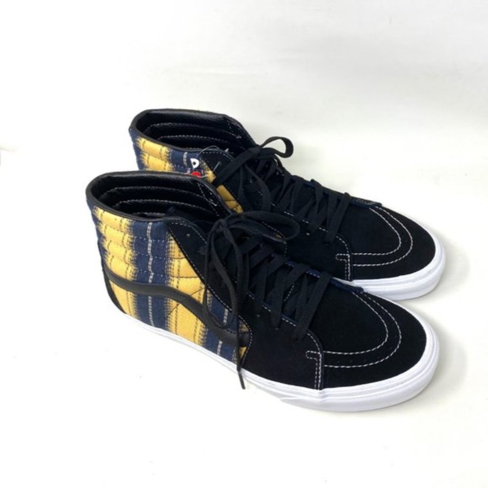 💖MEGA SALE💖VANS SK8-HI Denim Men's Stripes s Black Suede Canvas VN0A4BV6TRM - Picture 10 of 10